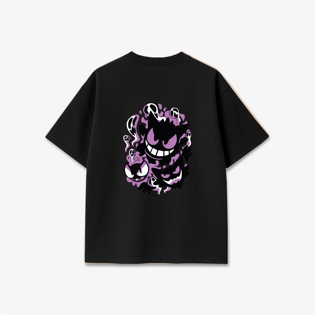 Gengar Pokemon - Printed Oversized T-Shirt